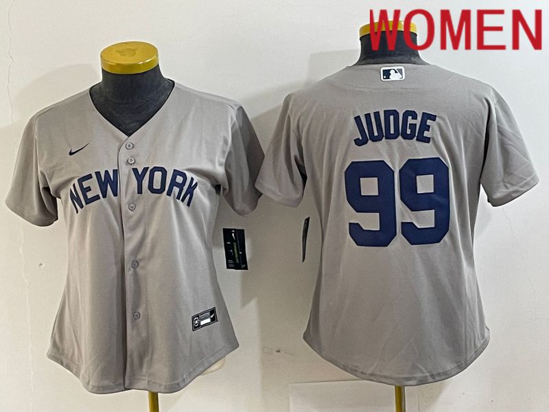 Women New York Yankees #99 Judge Grey Nike Game 2024 MLB Jersey style 7